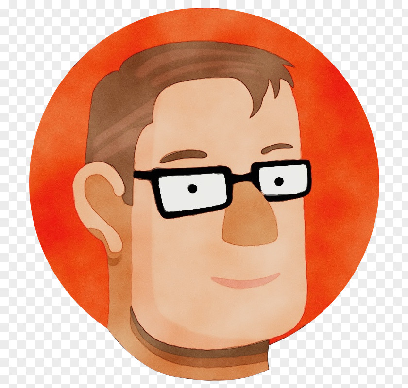 Chin Glasses Orange PNG