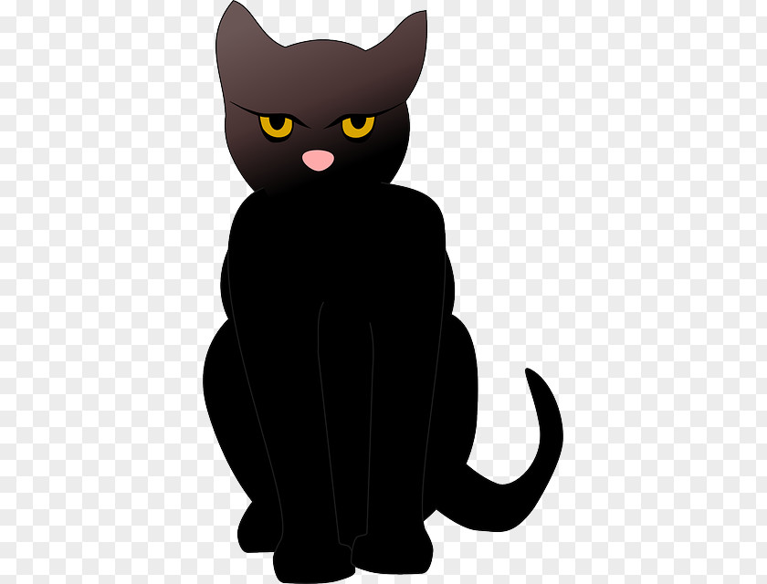 Halloween Cartoon Animals Black Cat Bombay Clip Art PNG