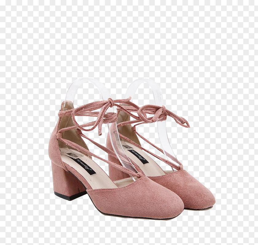 Calico Square Heel Shoes For Women Shoe Suede Sandal Pink M Walking PNG