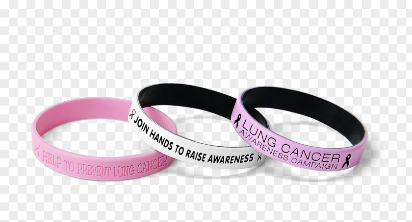 Lung Cancer Wristband Magenta Bangle PNG