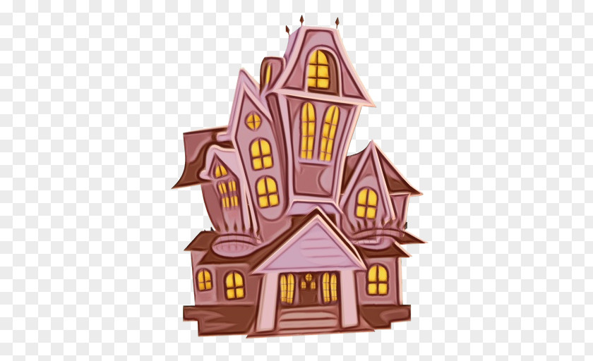 Medieval Architecture Tower Haunted House Cartoon PNG