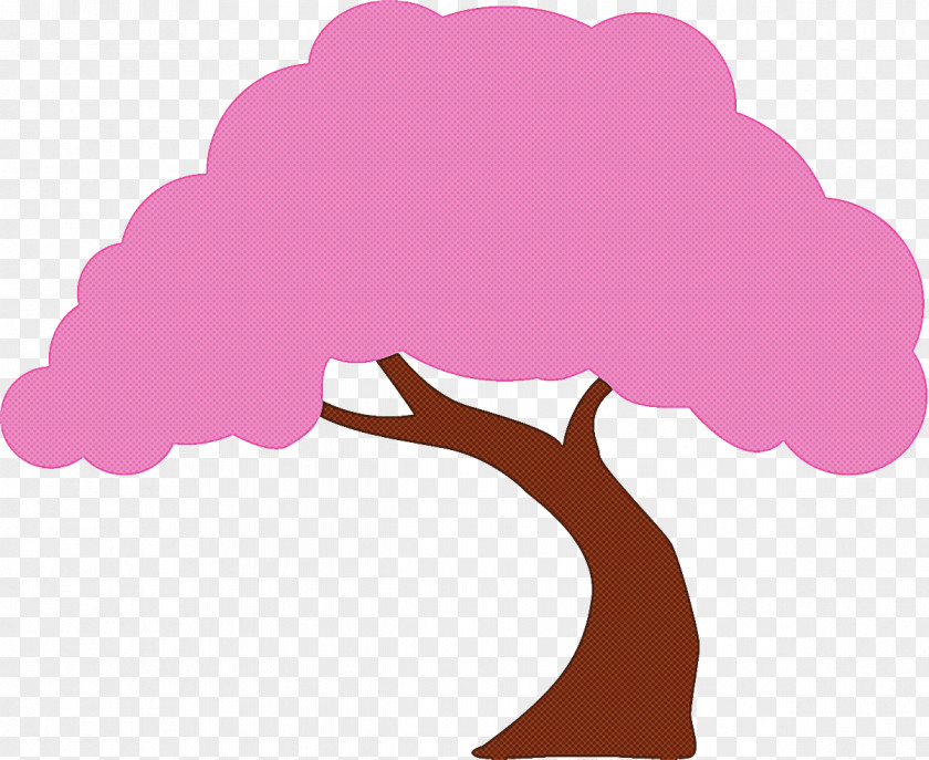 Plant Material Property Pink Tree Cartoon Violet Silhouette PNG