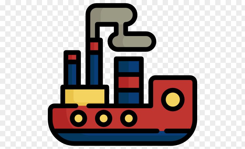 Cartoon Cargo Ship Line Clip Art PNG