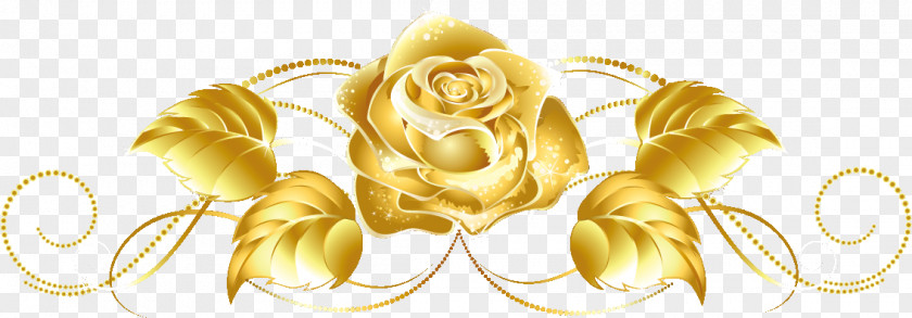 Rose Flower Gold Clip Art PNG