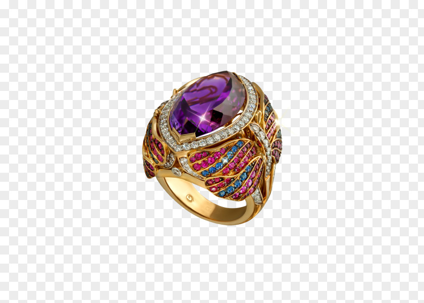 Tropic Night Amethyst Jewellery Gold PNG