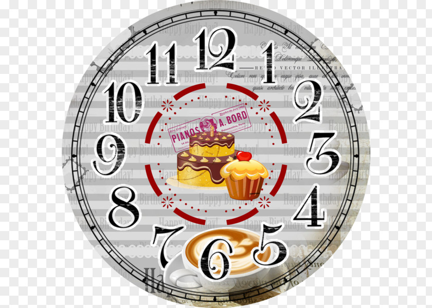 Cake Alarm Clock Pendulum Face Rolling Ball PNG