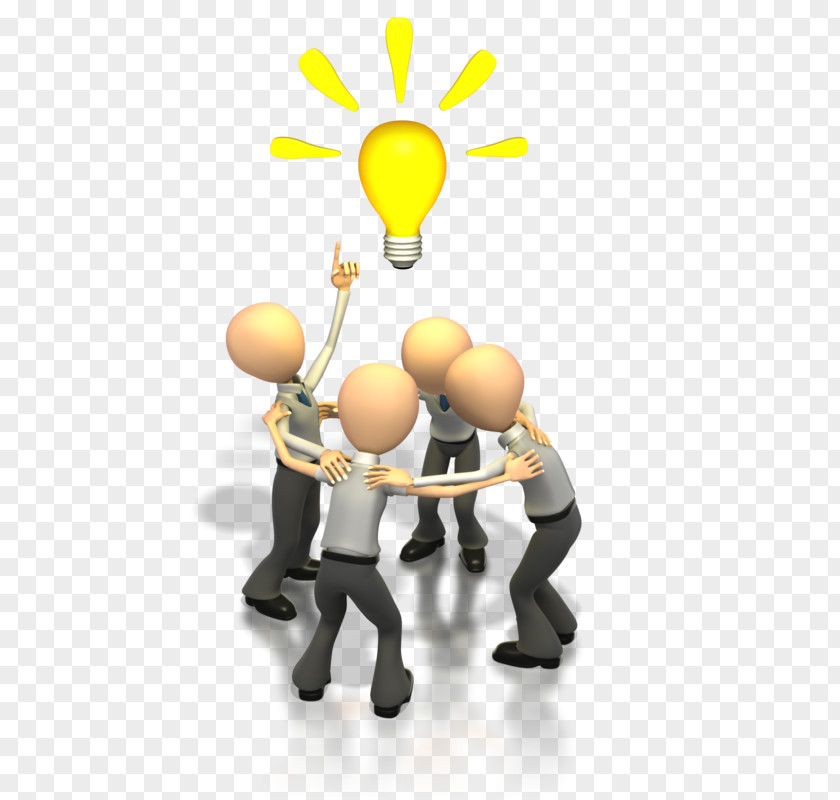 Helpless Clip Art Team Brainstorming: Quick Thinking, Deep Thinking Illustration Idea PNG