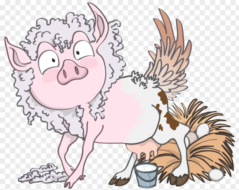 Pig Chicken Cattle Mammal Horse PNG