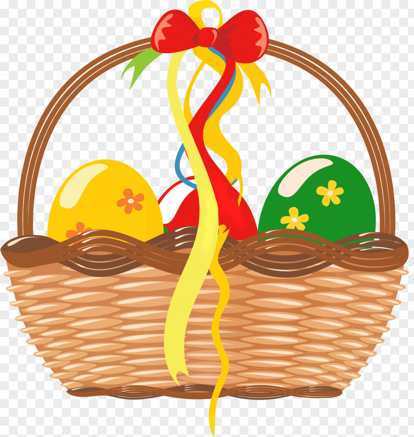 Present Easter Picnic Basket Clip Art Yellow Gift PNG