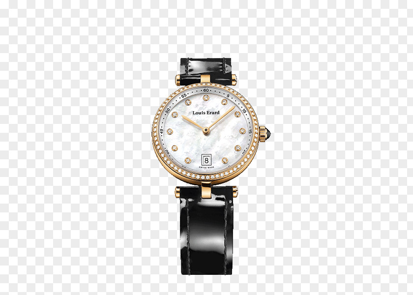 Ps Glare Material Louis Erard Et Fils SA Clock Watch Men's 53209AN02.BDC26 1931 Automatic Black PVD Power Bracelet PNG