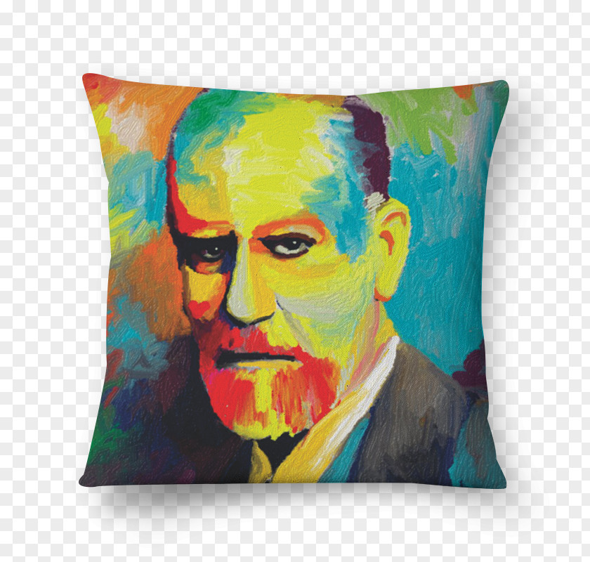 Sigmund Freud Throw Pillows Cushion Modern Art Portrait PNG