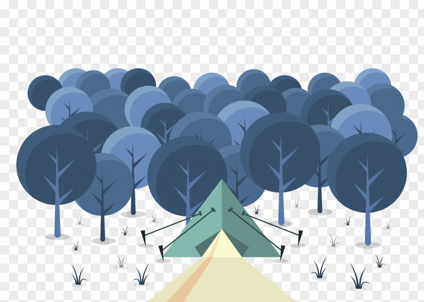 Vector Woods Road Shulin District Camping Adobe Illustrator PNG