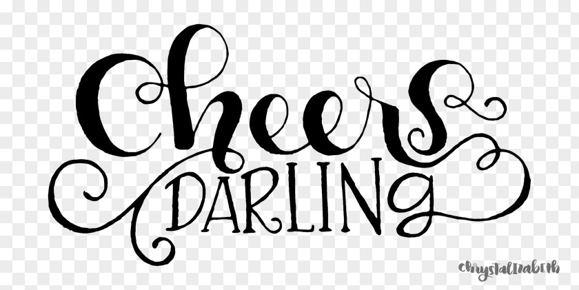 Cheers Lettering Logo Calligraphy Pen PNG