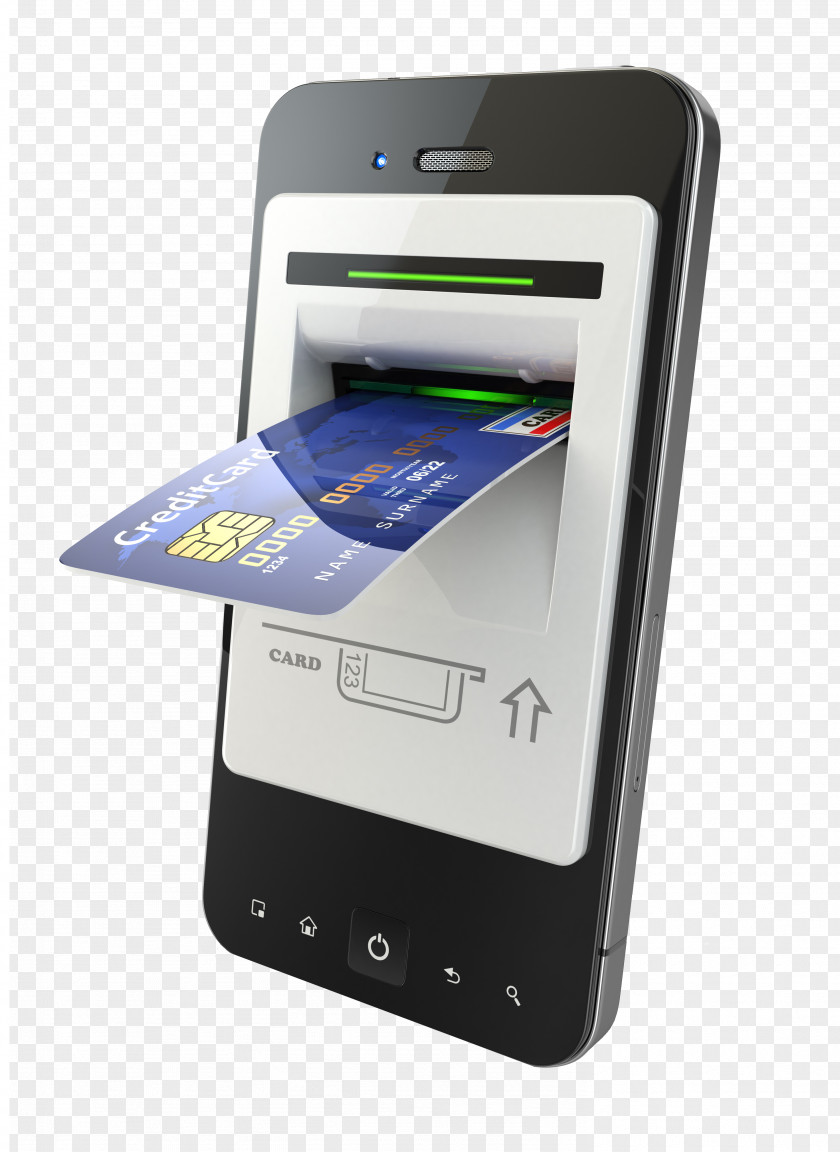 Digital Phone Mobile Banking Credit Card Automated Teller Machine PNG