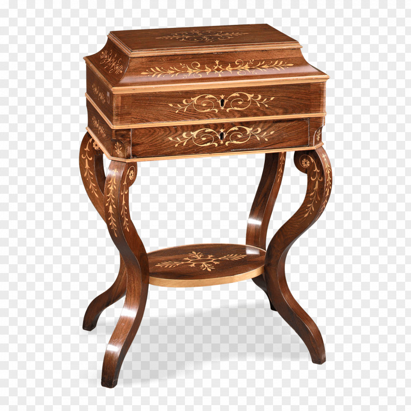 Antique Furniture Bedside Tables Marquetry Desk Drawer PNG
