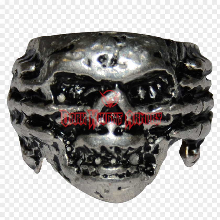 Hand-painted Skull Silver Bone Metal Jewellery PNG