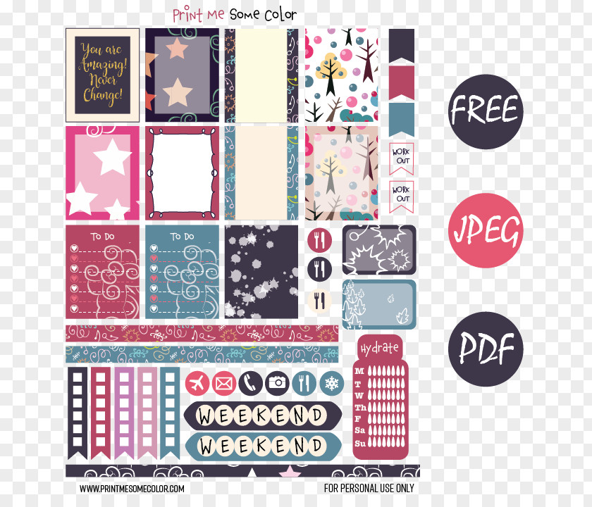 Planner Stickers Sticker Brand Credit Card Font PNG