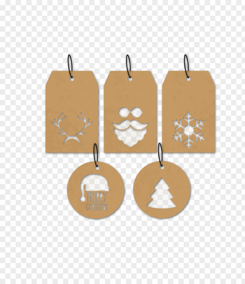 Vector Christmas Simple Notes Khaki PNG