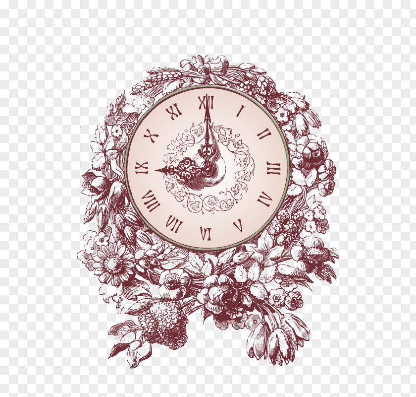 Vintage Clock Drawing Clip Art Image Pocket Watch PNG