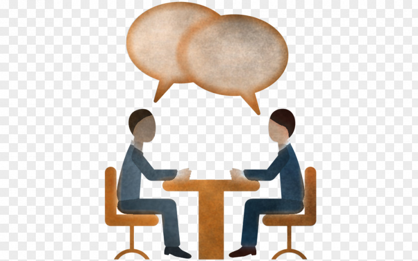 Cartoon Table Furniture Sitting Conversation PNG