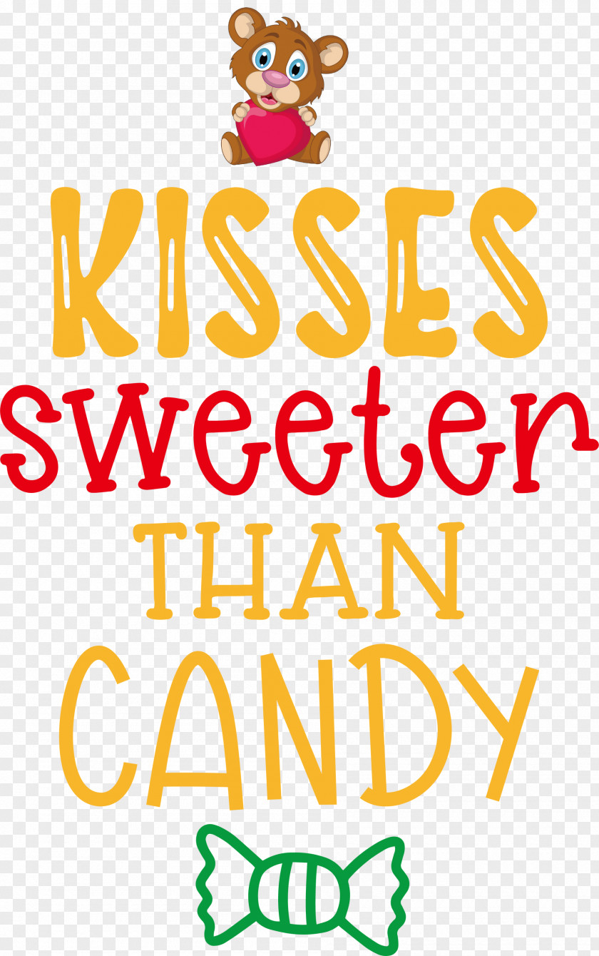 Kisses Sweeter Than Candy Valentines Day Quote PNG