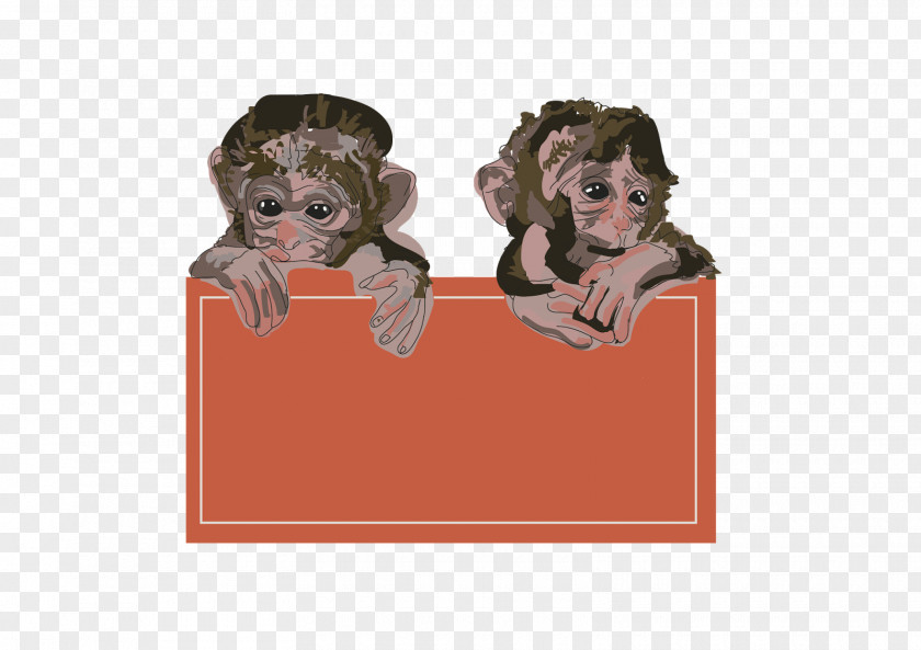 Little Monkey Cartoon Human Behavior Character PNG