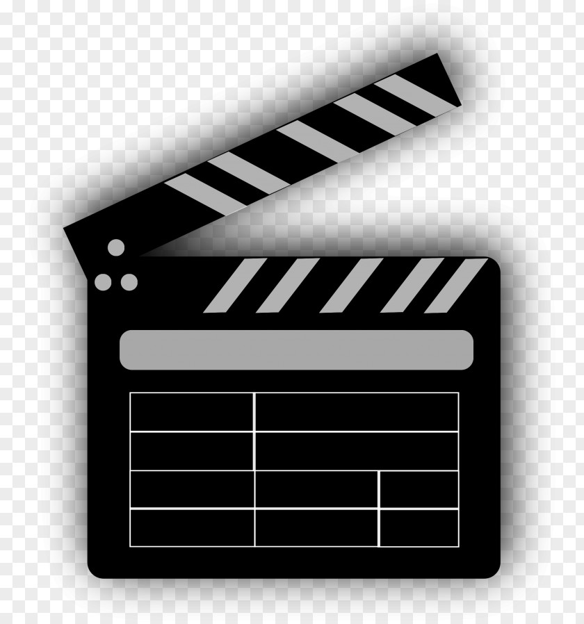 Monocrome Clapperboard Film Clip Art PNG