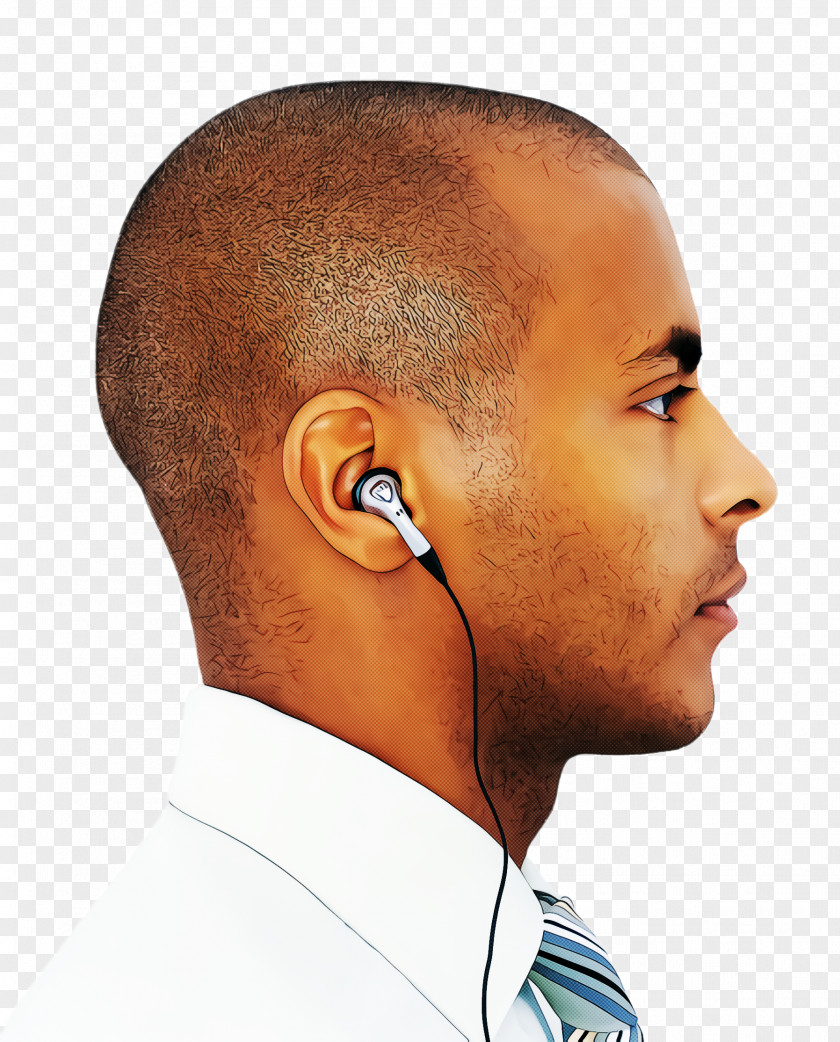 Neck Headphones Ear Hair Face Hearing Head PNG
