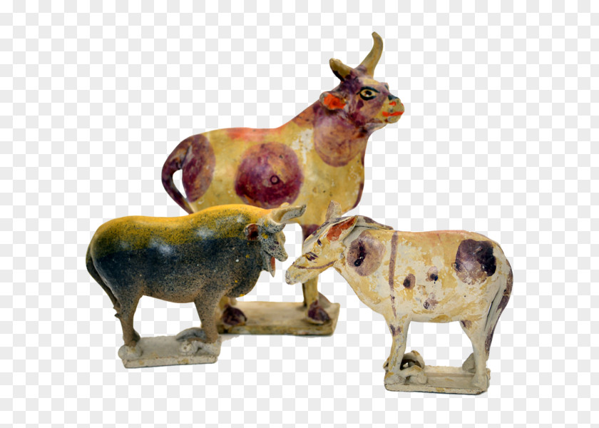 Animal Pottery Cattle Figurine PNG