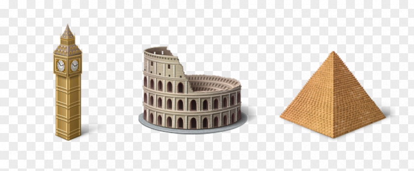 Big Ben Colosseum Pyramid Apple Icon Image Format PNG