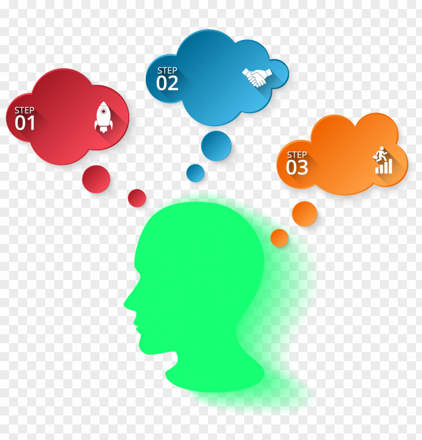 Creative Thinking Brain Infographic Businessperson Icon PNG