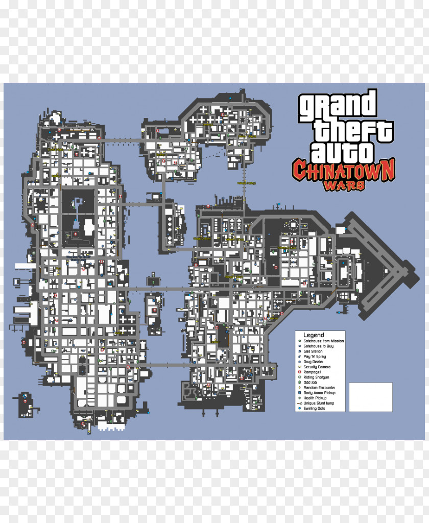 Map Grand Theft Auto: Chinatown Wars San Andreas Vice City Auto V III PNG