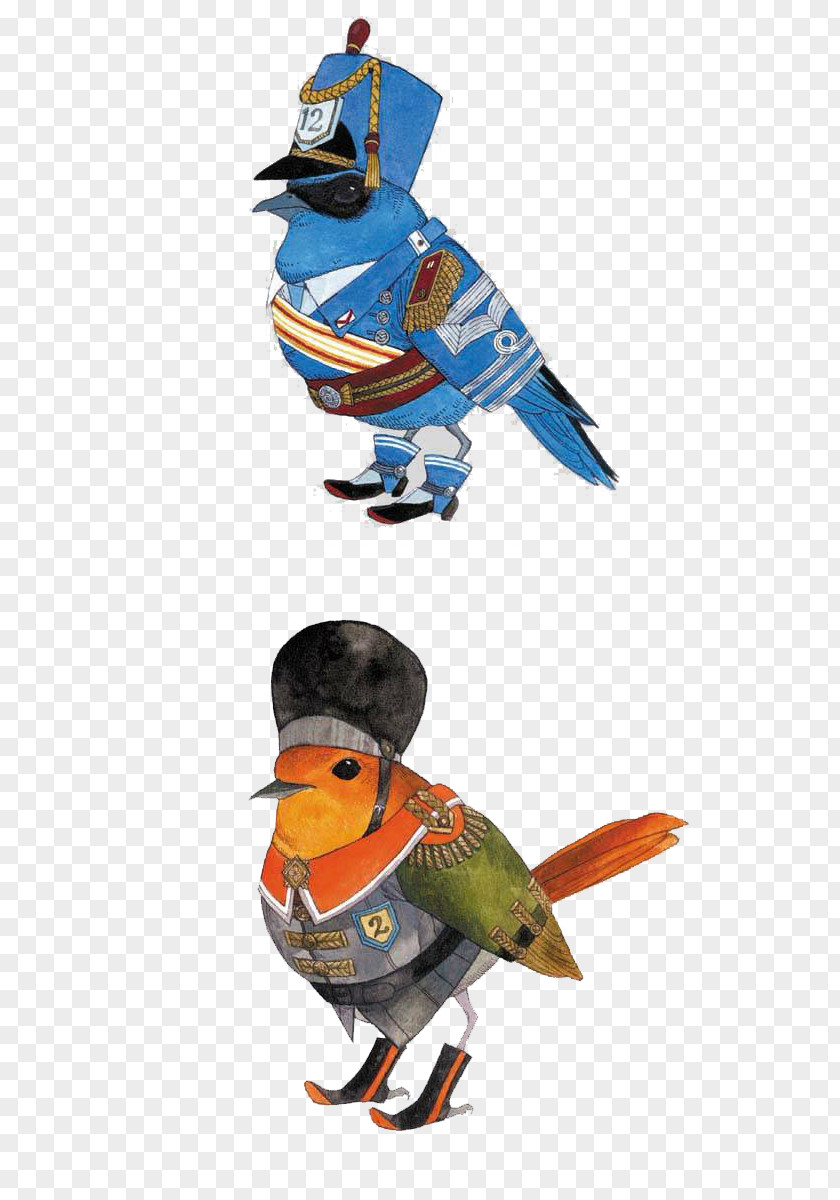 Bird Military Uniform Illustration PNG