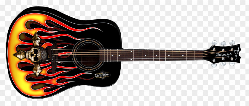 Bret Hart Bass Guitar Acoustic Electric Dean Guitars PNG