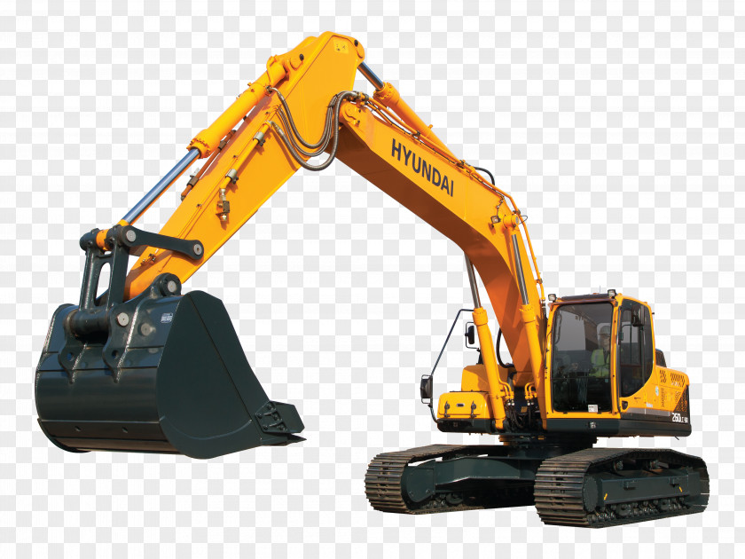 Hyundai Compact Excavator Heavy Machinery Crawler PNG