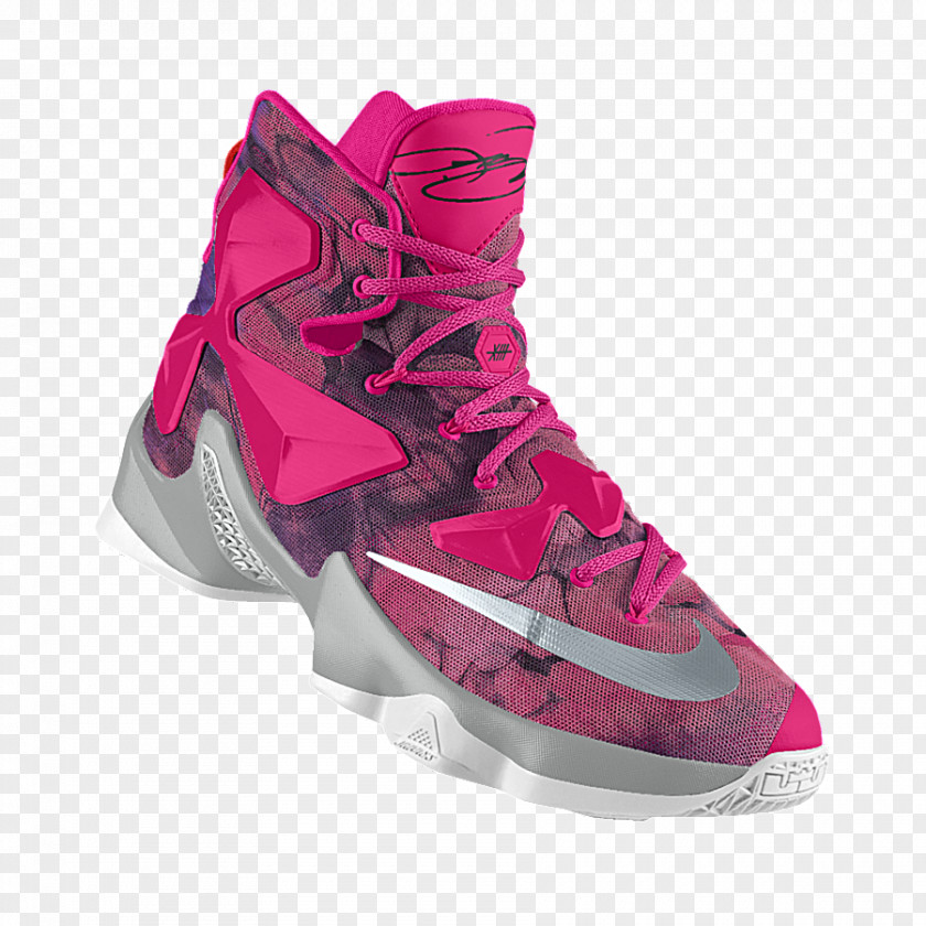Lebron James Shoe Nike Sneakers Pink Purple PNG