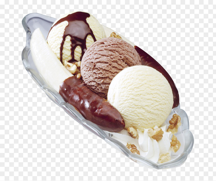 Miscellaneous Banana Boat Ice Cream Milkshake Split Sundae PNG