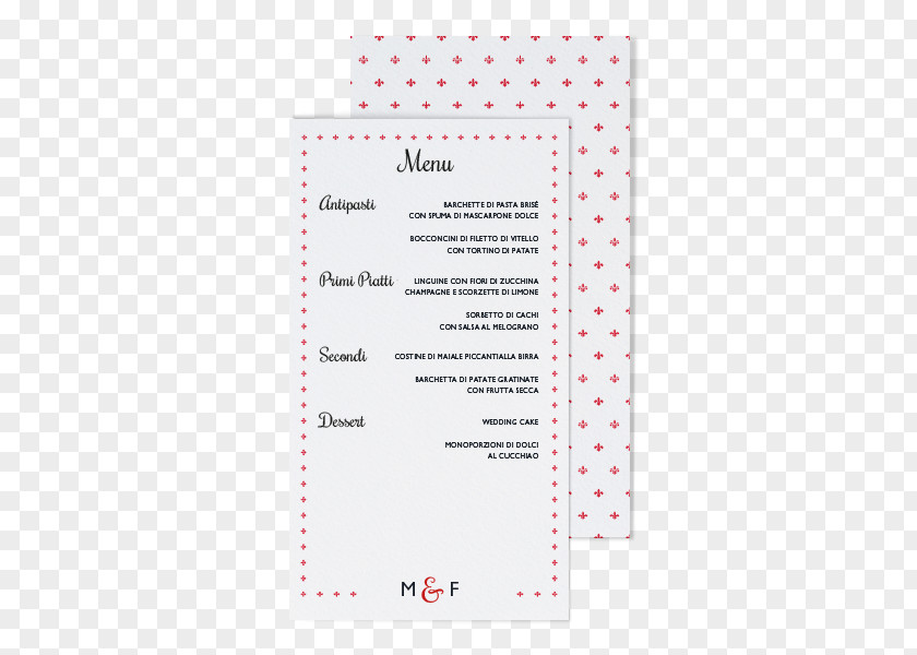 Retro Menu Paper Font PNG