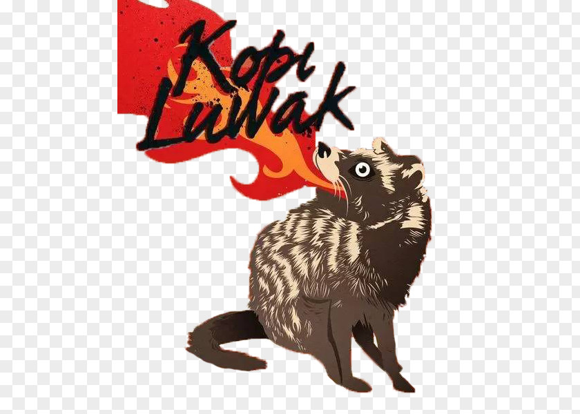 A Musk Cat Breathing In Its Mouth Coffee Caffxe8 Americano Kopi Luwak Cafe PNG