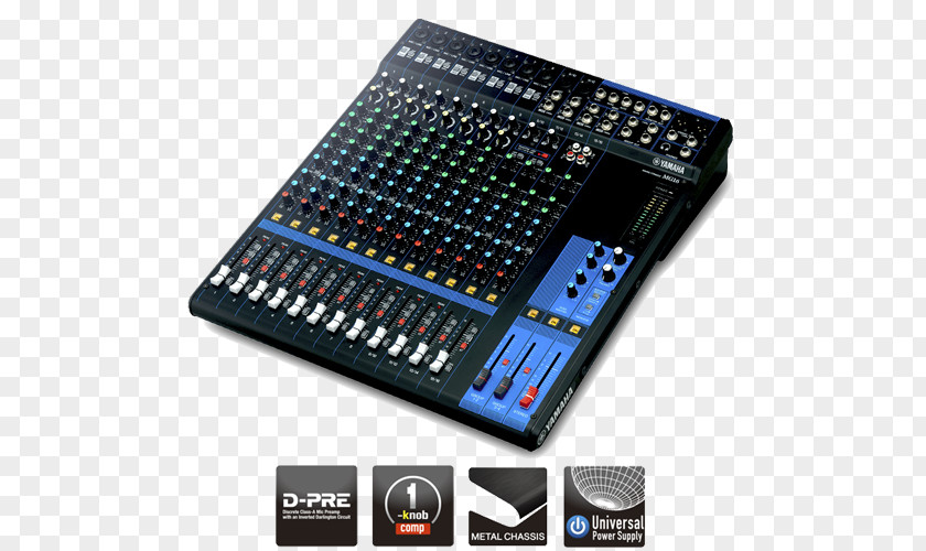 Yamaha Mixer Microphone MG16XU Audio Mixers Corporation EMX5 PNG