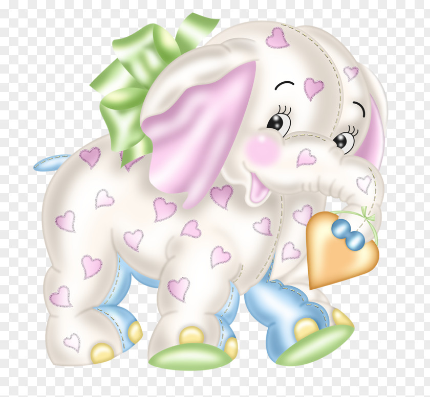 Cute Pink Elephant PNG