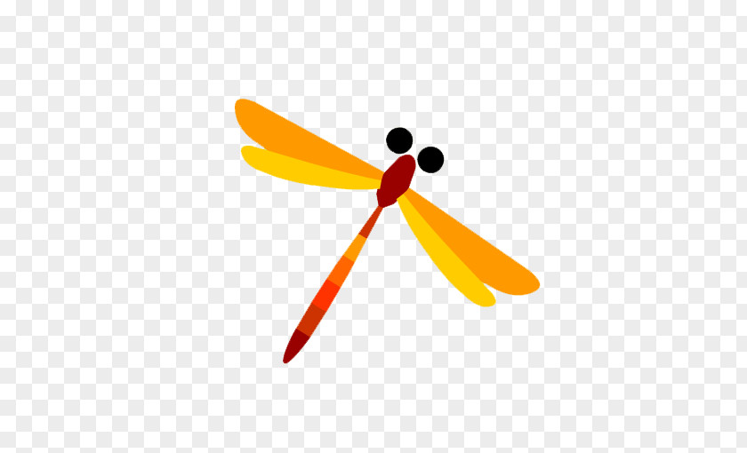 Simple Lovely Dragonfly Cartoon Icon PNG