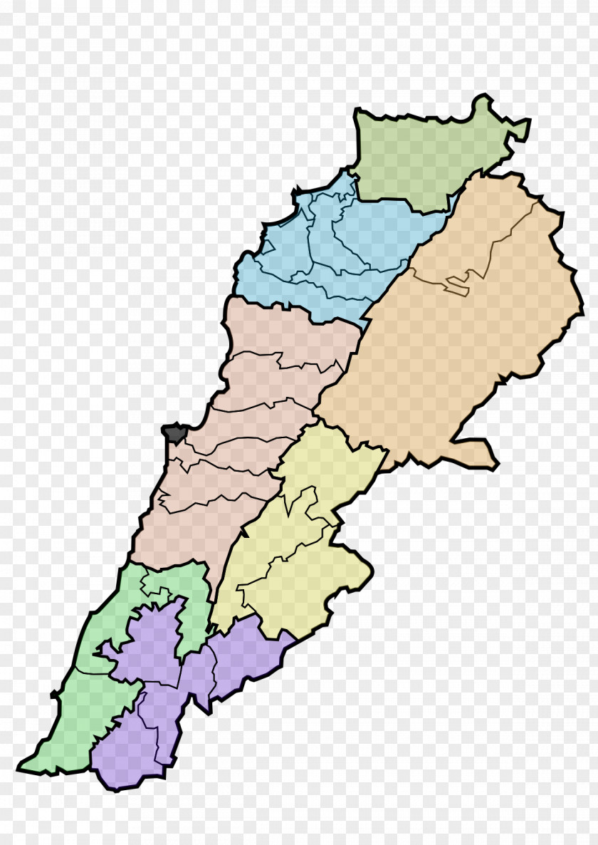 Divided Mount Lebanon Governorate Sidon District Nabatieh Akkar Governorates Of PNG