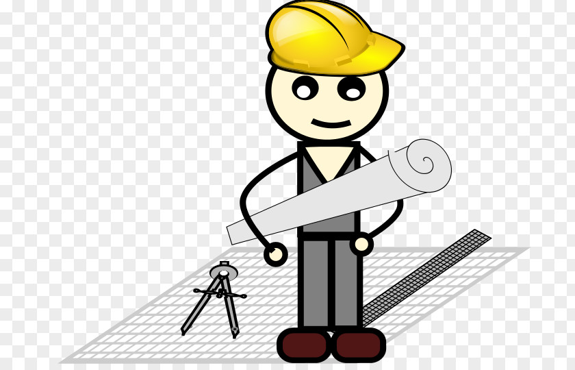 Engineer Yellow Helmet Design Sketches Architecture Free Content Clip Art PNG