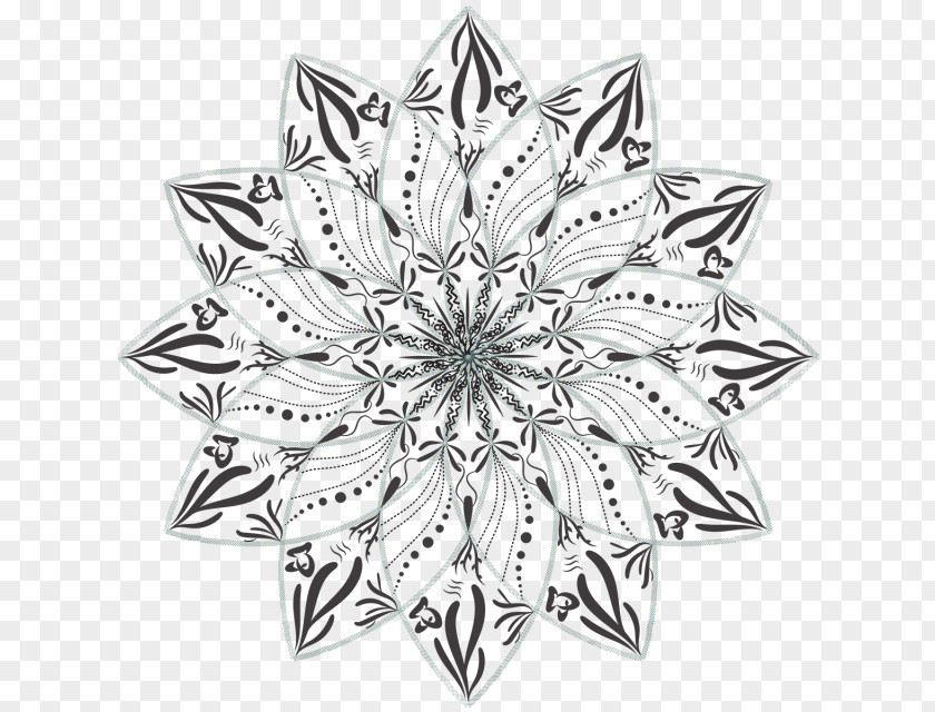 Mandala White Symmetry Line Pattern Body Jewellery PNG