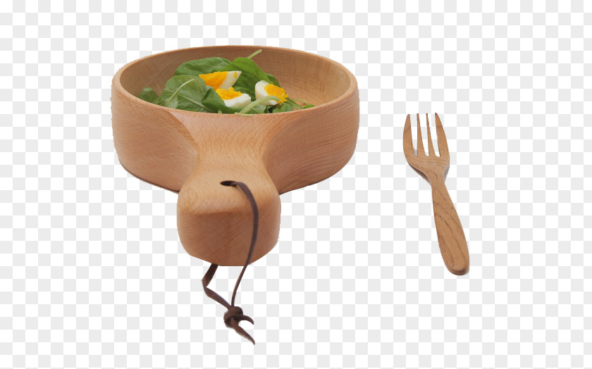 Single Salad Bowl Spoon PNG
