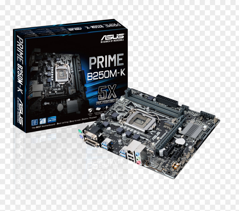 Intel MicroATX LGA 1151 ASUS PRIME B250M-K Motherboard PNG