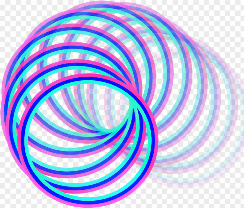 Magenta Purple Neon Circle PNG