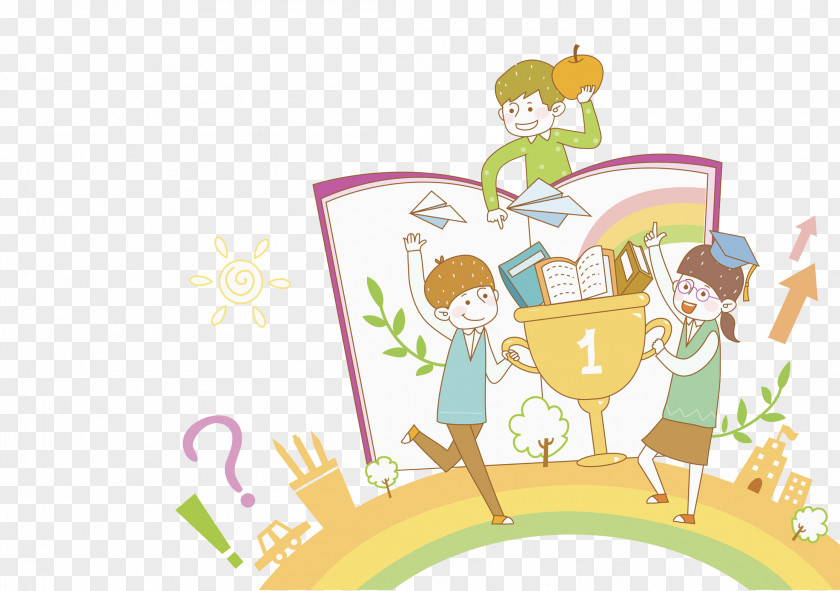 Open Book Trophy Illustration PNG