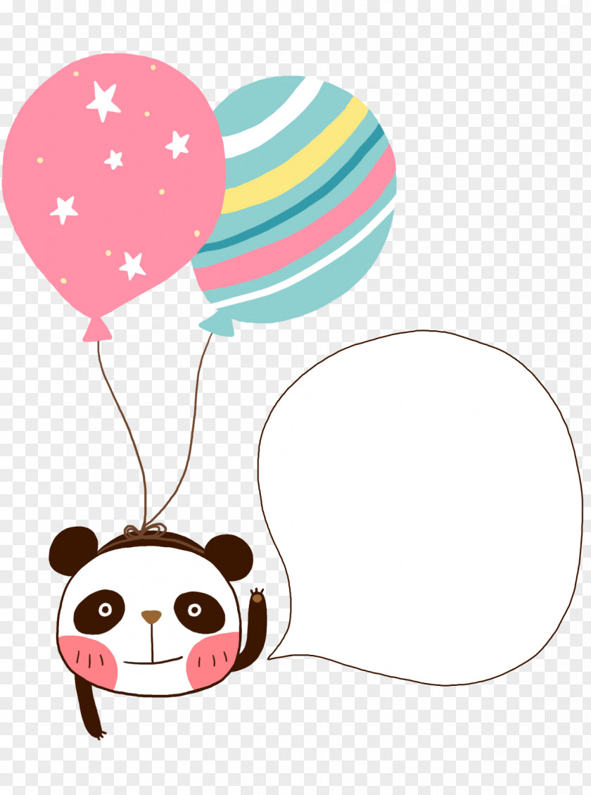 Panda Dialog Giant Speech Balloon Cartoon PNG